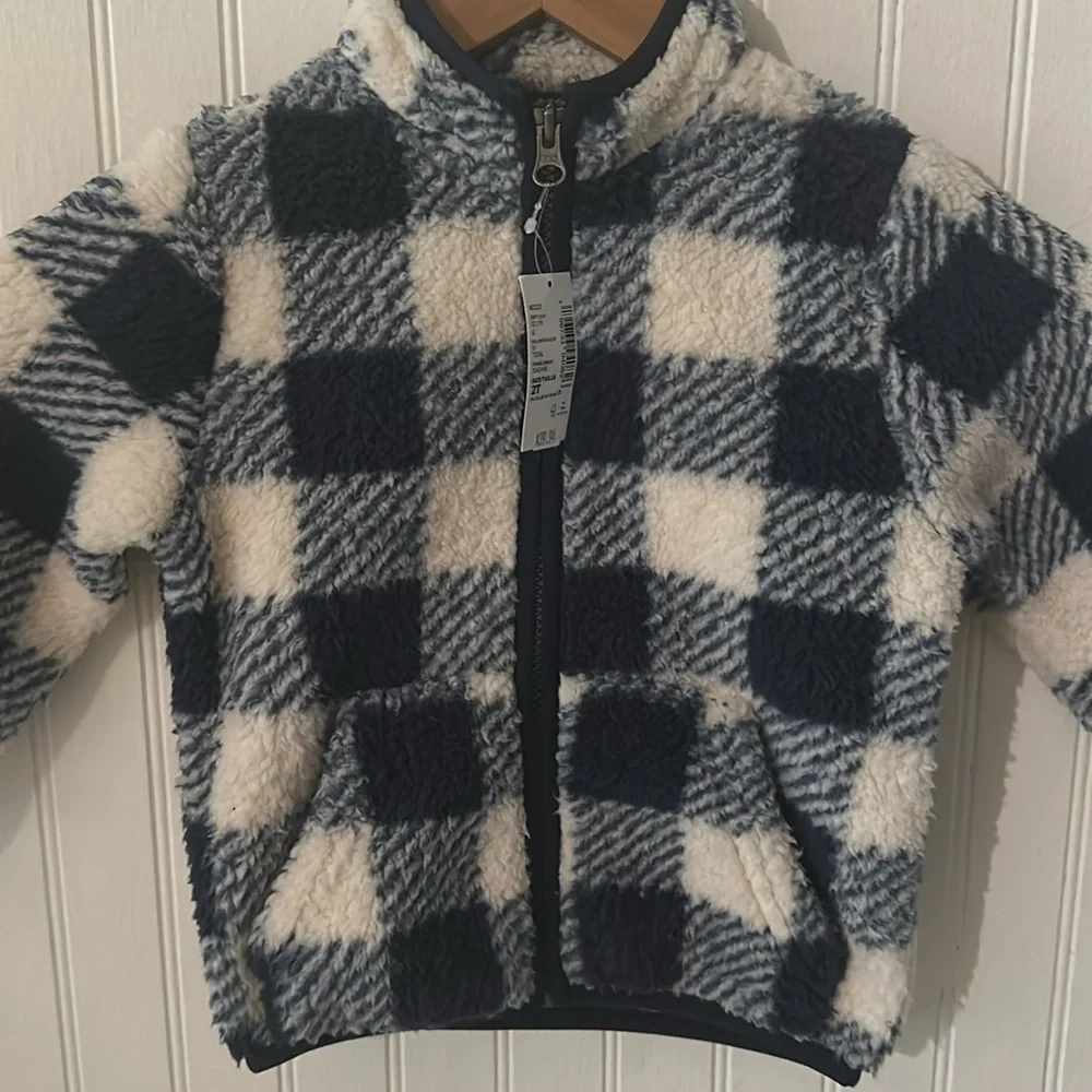 NEW The Children’s Place Plaid Fleece Jacket sz Various